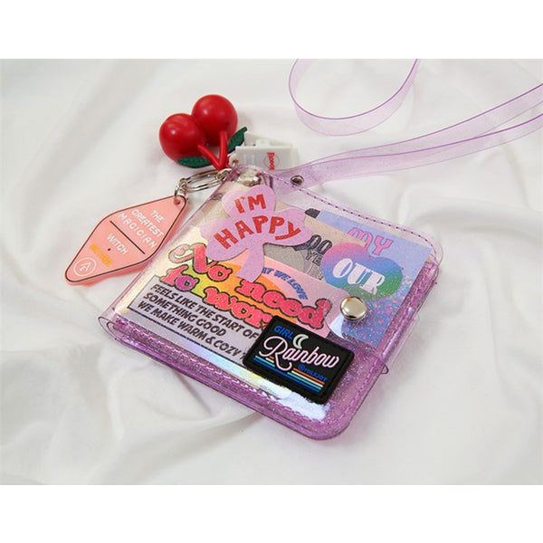 Secret Sparkle Jelly [Purple] Transparent Wallet By Milkjoy