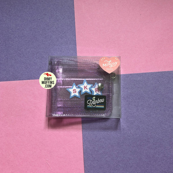 Secret Sparkle Jelly Purple Transparent Wallet By Milkjoy