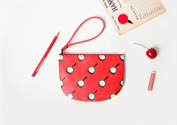 Fried Egg Semi-Circle Pouch by YIZI
