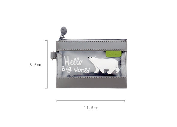 Semi Transparent [Polar Bear] Coin Pouch By U-Pick