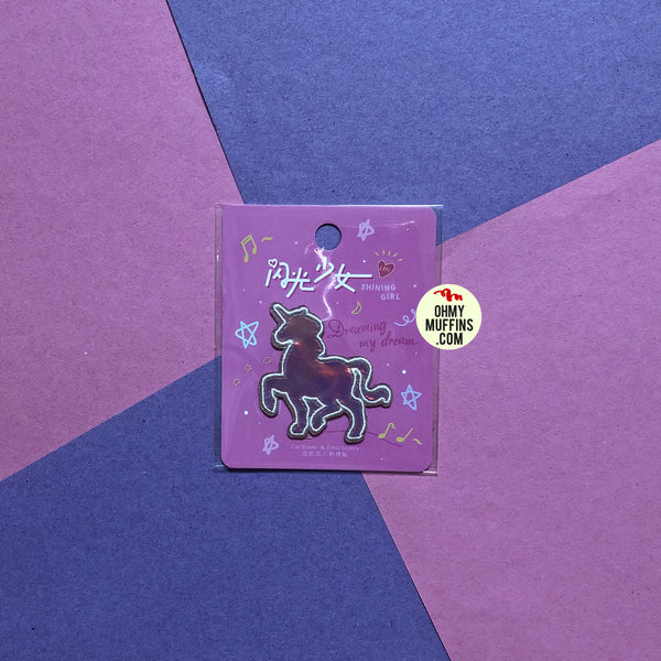 Shining Girl Unicorn Embroidered Sticker Patch