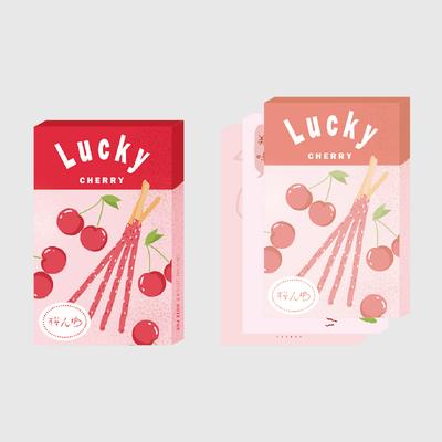 Tasty Snacks Lucky Cherry Sticks Notepad