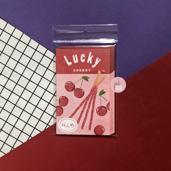 Tasty Snacks Lucky Cherry Sticks Notepad