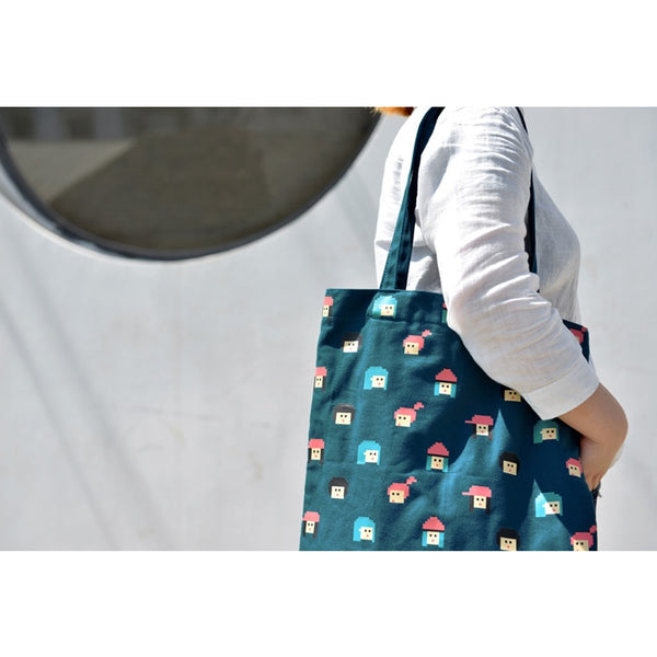 Shopping [Pixel Girls] Tote Bag By Kiitos Life