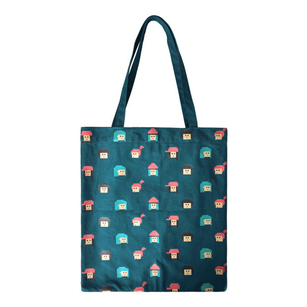 Shopping Pixel Girls Tote Bag By Kiitos Life
