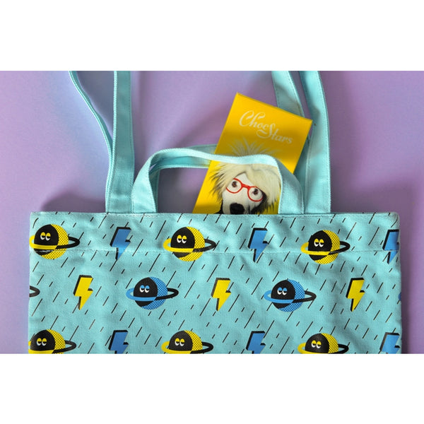 Shopping [Planet & Lightning] Tote Bag By Kiitos Life