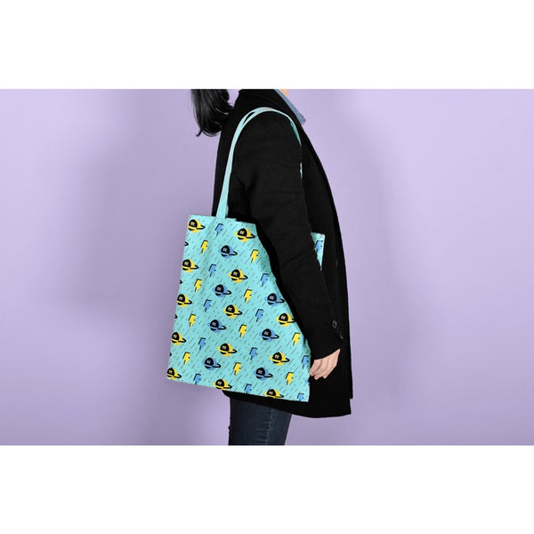 Shopping [Planet & Lightning] Tote Bag By Kiitos Life