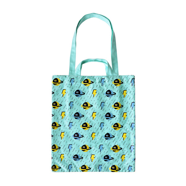 Shopping [Planet & Lightning] Tote Bag By Kiitos Life