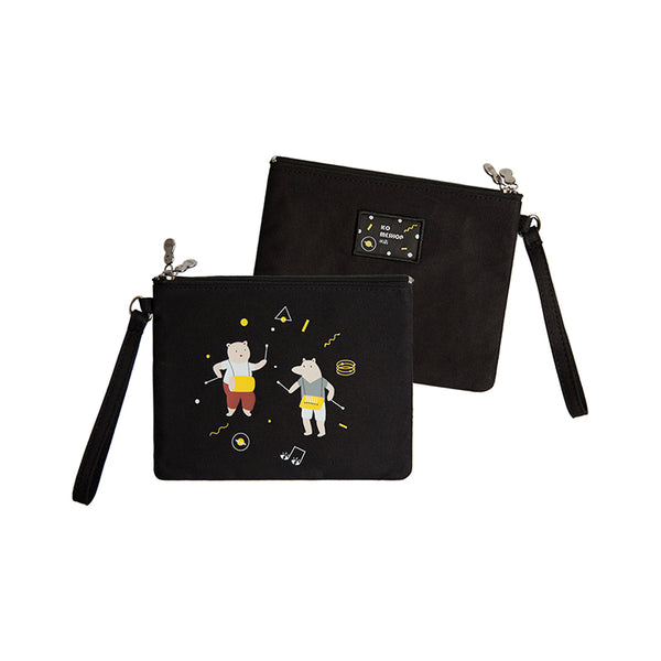 Small Storage Singing & Dancing Black Pouch By YIZI STORE X KOMESHOP
