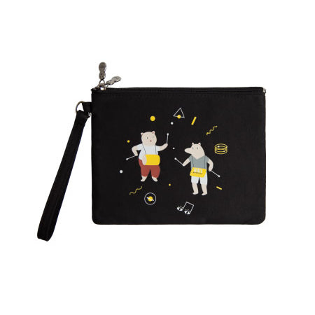Small Storage Singing & Dancing Black Pouch By YIZI STORE X KOMESHOP