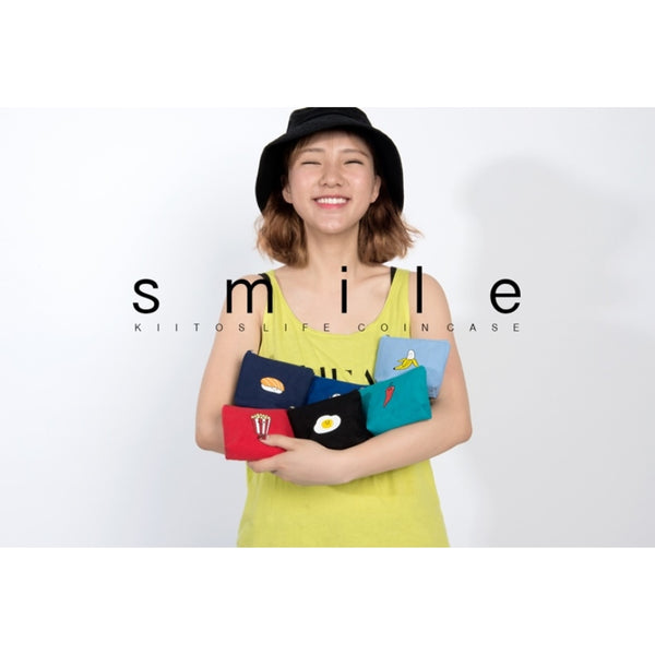 Smile [Fried Egg] Coin Pouch By Kiitos Life