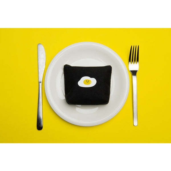 Smile [Fried Egg] Coin Pouch By Kiitos Life