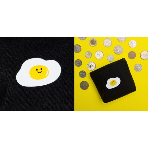Smile [Fried Egg] Coin Pouch By Kiitos Life