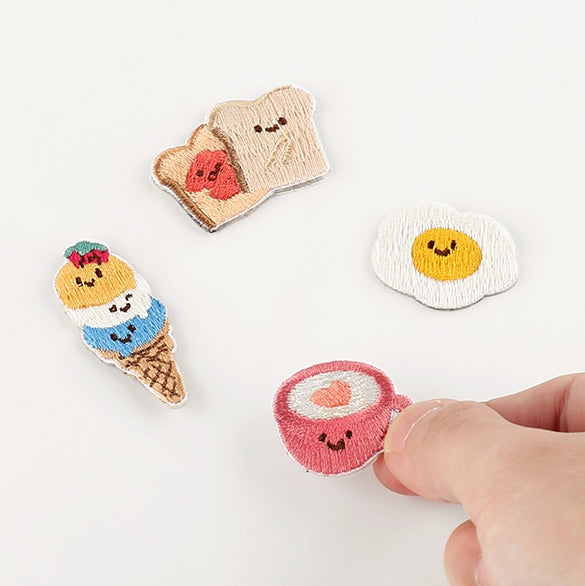 Smiley Food [Jam Toast] Embroidered Sticker Patch