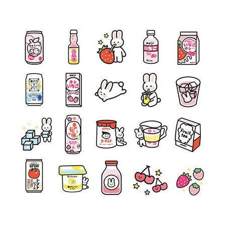 Snack Party [White Rabbit Tea Shop] Stickers Pack