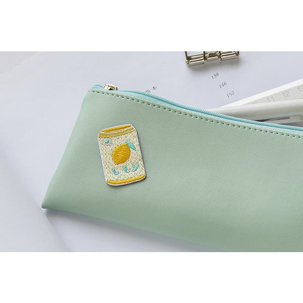 Snacks [Lemon Soda] Embroidered Sticker & Iron-On Patch