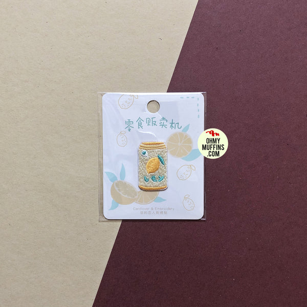 Snacks Lemon Soda Embroidered Sticker Patch