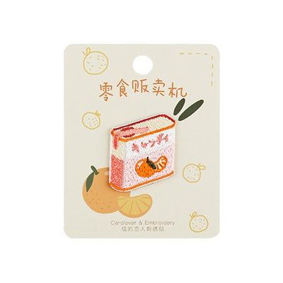 Snacks Orange Candy Embroidered Sticker Patch