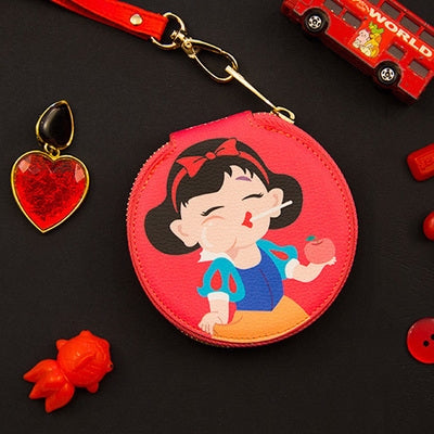 Princess Snow White Red Round Coin Pouch By Bentoy