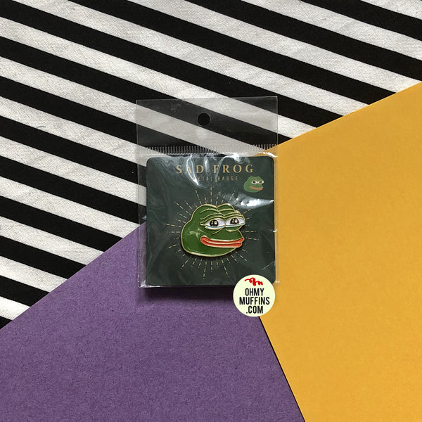 Sparkling Sad Frog Pin By MGCITY