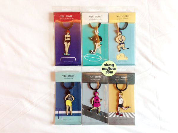Sports [Skateboard Girl] Key Chain By YIZI STORE