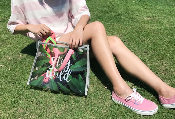 Transparent Beach Bag V1 Stay Wild By U-Pick