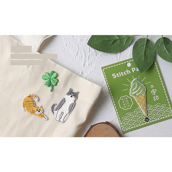 Step Out [Matcha Soft Serve] Embroidered Sticker Patch