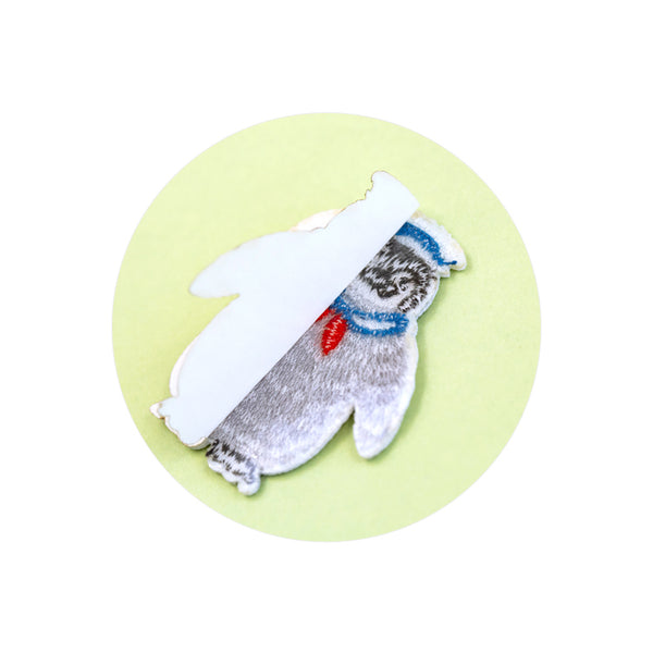 Summer Animal [ Penguin Sail ] Embroidered Sticker Patch
