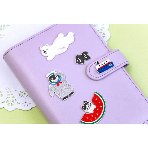 Summer Animal [ Penguin Sail ] Embroidered Sticker Patch