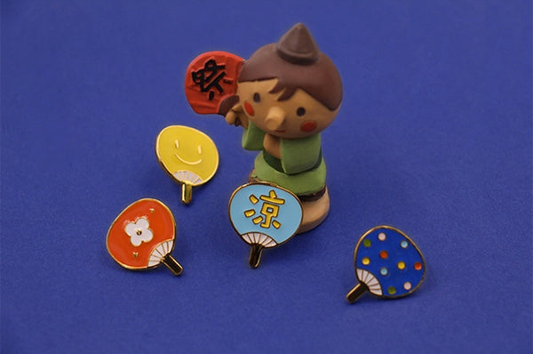 Summer Fan Enamel Pin By U-Pick