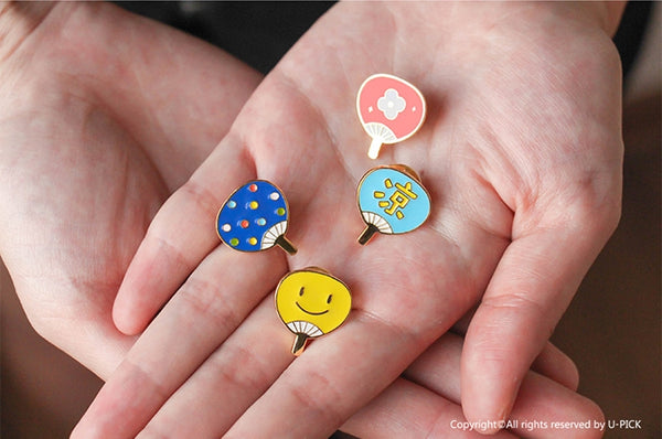 Summer Fan Enamel Pin By U-Pick