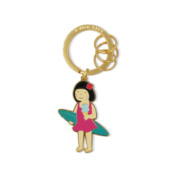 Summer Holiday [Surfing] Key Chain By U-Pick