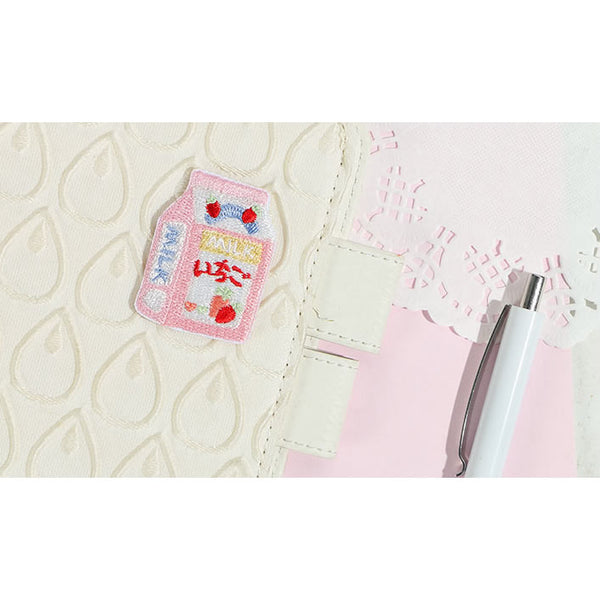 Summer Soda [Strawberry Milk] Embroidered Sticker Patch