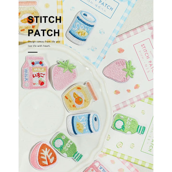 Summer Soda [Orange Marmalade] Embroidered Sticker Patch