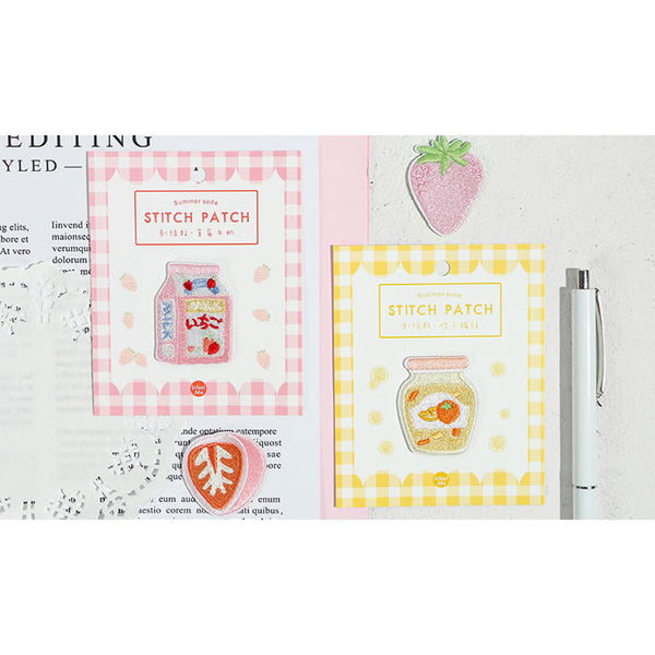 Summer Soda [Orange Marmalade] Embroidered Sticker Patch