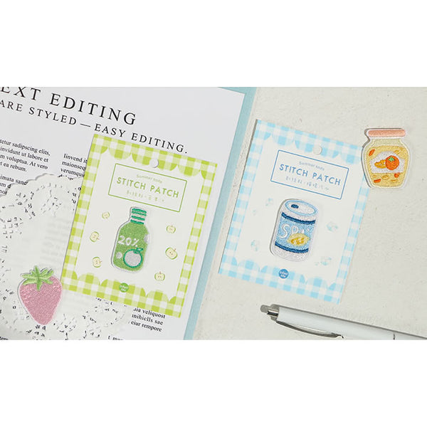Summer Soda [Lemon Soda] Embroidered Sticker & Iron-On Patch