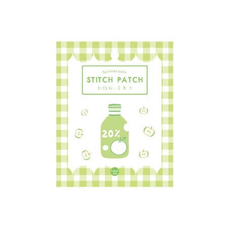 Summer Soda Green Apple Juice Embroidered Sticker Patch