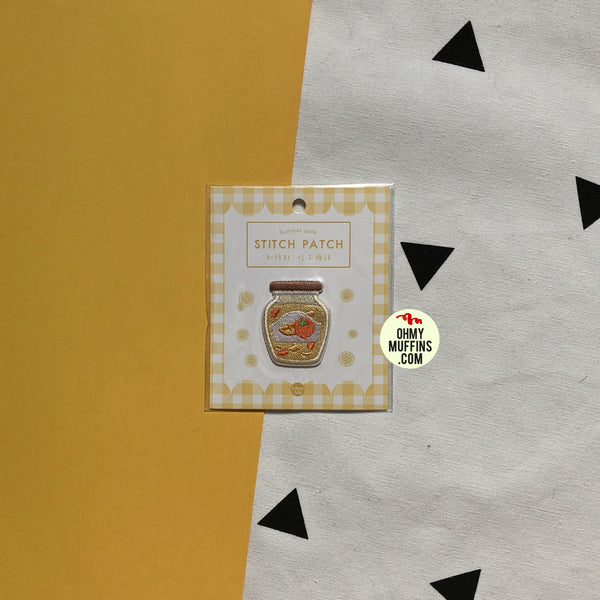 Summer Soda Orange Marmalade Embroidered Sticker Patch