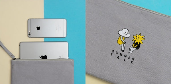 Cloud & Sun Summer Talk Flat Case By Kiitos Life