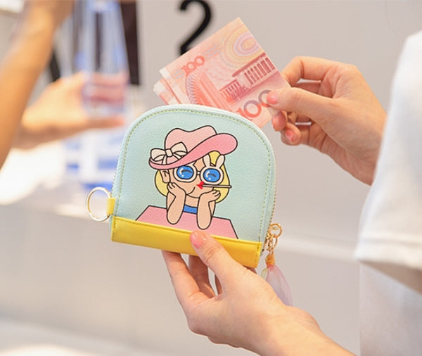 Half Moon [Sunglass Girl] Card Pouch By Bentoy
