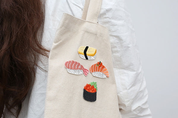 Sushi Embroidered Sticker Iron-On Patch