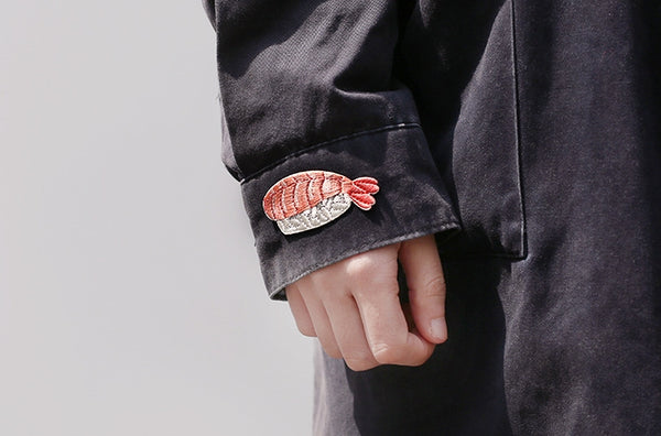 Sushi [Ebi Nigiri] Embroidered Sticker Patch