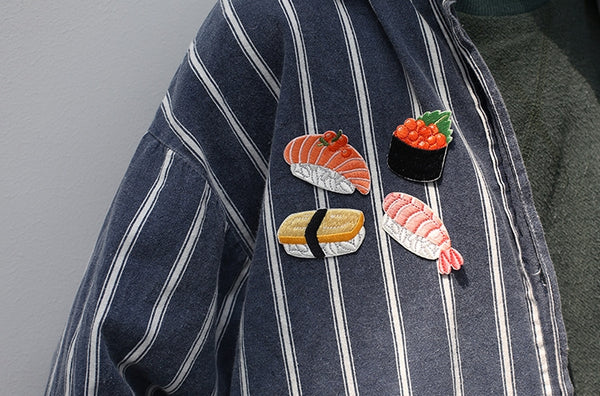 Sushi Embroidered Sticker Iron-On Patch