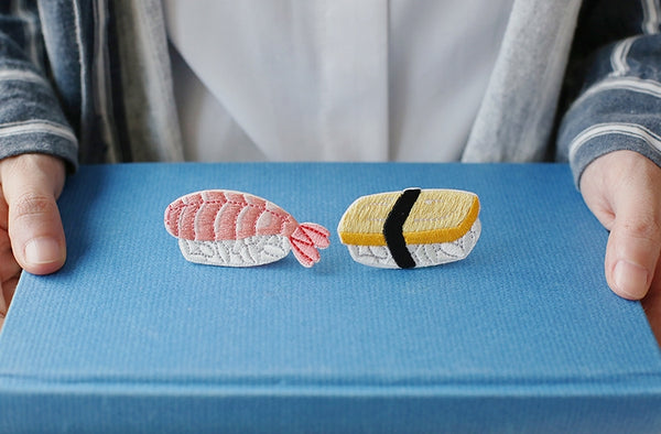 Sushi Embroidered Sticker Iron-On Patch