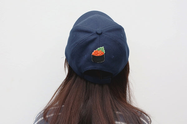 Sushi [Tobiko Nigiri] Embroidered Sticker Iron-On Patch