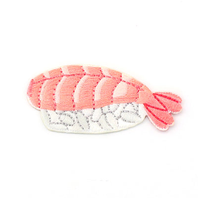Sushi [Ebi Nigiri] Embroidered Sticker & Iron-On Patch