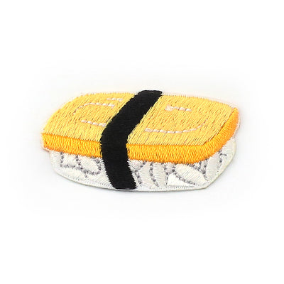 Sushi [Tamago Nigiri] Embroidered Sticker Iron-On Patch