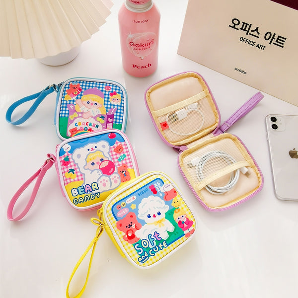 Sweet Girl [Soft & Cute Sheep] Cable Holder Pouch By Milkjoy