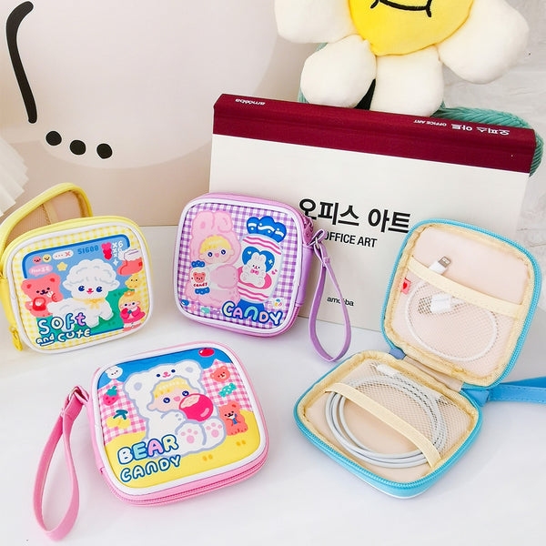 Sweet Girl [Soft & Cute Sheep] Cable Holder Pouch By Milkjoy