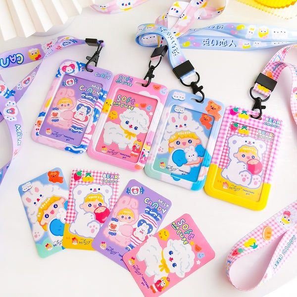 Sweet Girl [Rabbit Milk Candy] Lanyard Card Holder By Milkjoy